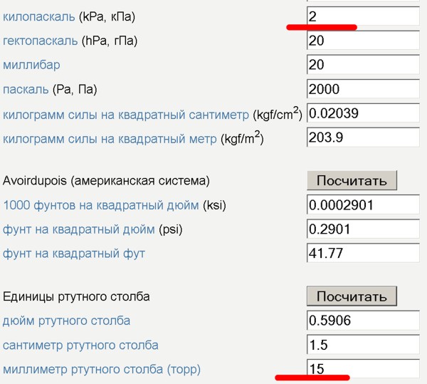 Килопаскали в паскали перевод