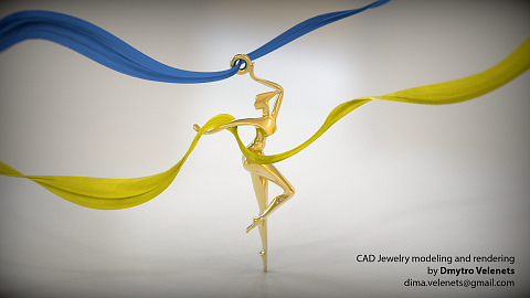 Dance Girl, CAD modeling and Rendering by Dmytro Velenets