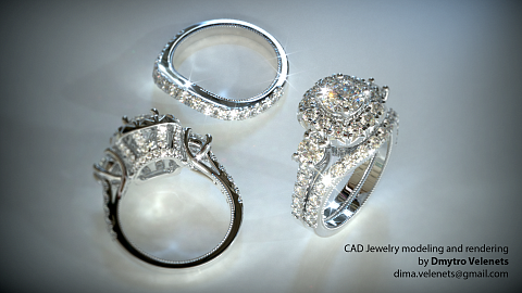 Rings , CAD modeling and Rendering by Dmytro Velenets