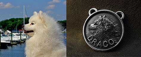 Silver medallion done by the photo.
