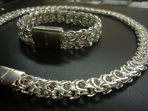 Цепь и браслет серебро 925