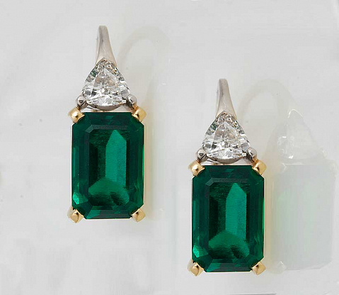 Изумруды (гидротермальные и фианиты)