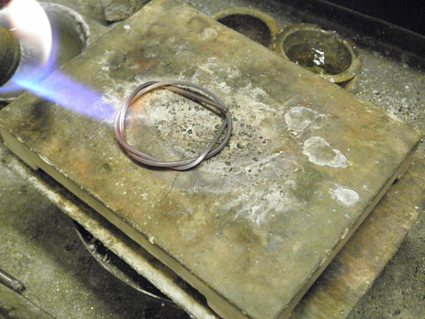 отжигаем прокатанный прутик