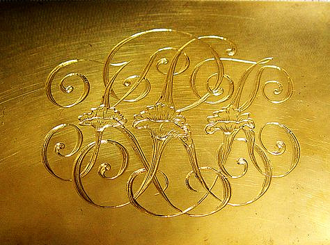 Hand engraved monogram