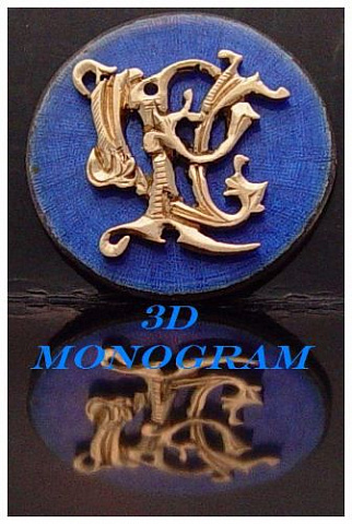Hand carved gold monogram