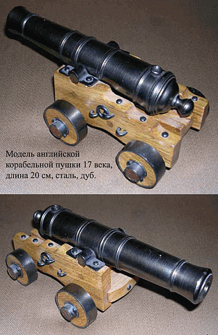 Модель корабельной пушки.