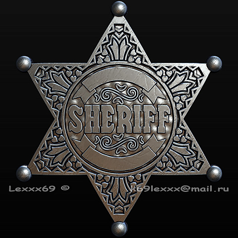 Звезда шерифа (Silver). Частный заказ. 