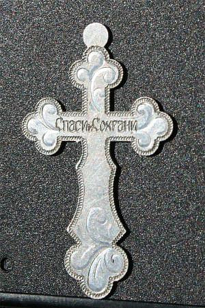 гравировка серебрянного креста на станке с чпу