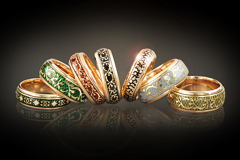 Кольца + горячая эмаль