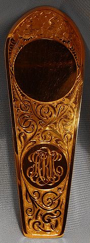 18K gold hand engraving