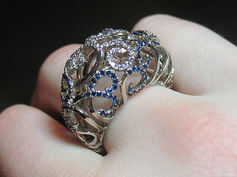 данное кольцо изготовлено из купленной восковой модели.